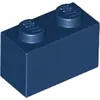 Image de Brique LEGO 1x2 (3004), bleu foncé, 100x