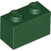 Image de 1 pièce LEGO, pièce c. 3004 en vert foncé