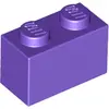 Image de 1 pièce LEGO, pièce c. 3004 en violet foncé
