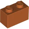 Image de 1 pièce LEGO, pièce c. 3004 en orange foncé