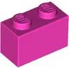 Image de 1 pièce LEGO, pièce c. 3004 en rose foncé