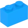 Image de 100 pièces LEGO, pièce c. 3004 en azur foncé