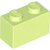 Image de 1 pièce LEGO, pièce c. 3004 en jaune-vert