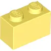 Image de 1 pièce LEGO, pièce c. 3004 en jaune clair