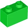 Image de 1 pièce LEGO, pièce c. 3004 en vert vif