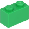 Image de 50 pièces LEGO, pièce c. 3004 en vert clair (vert clair).