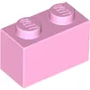 Image de 1 pièce LEGO, pièce c. 3004 en rose vif
