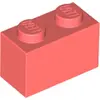Image de 1 pièce LEGO, pièce c. 3004 en corail (coral)