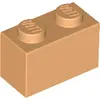 Image de 1 pièce LEGO, part c. 3004 en Nougat moyen