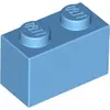 Image de 1 pièce LEGO, pièce n° 3004 en bleu moyen (Medium Blue)