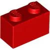 Image de 1 pièce LEGO, pièce c. 3004 en rouge (Rouge)