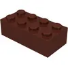 Image de 1 pi ¨ce LEGO, part c. 3001 en marron I(Brown)
