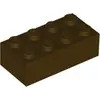 Image de 1 pièce LEGO, part c. 3001 en brun foncé