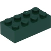Image de 1 pi ¨ce LEGO, pi ¨ce c. 3001 en vert fonc ©