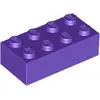 Image de 1 pièce LEGO, part c. 3001 en violet foncé