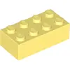 Image de 1x brique LEGO 2x4, jaune clair