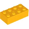 Image de 1 pièce LEGO, pièce c. 3001 en orange clair