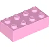 Image de 50x LEGO brique 2x4, rose clair