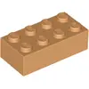 Image de 1 pièce LEGO, part c. 3001 en Nougat moyen