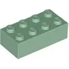 Image de 250x LEGO brique 2x4, vert sable