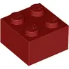 Image de 50 pièces LEGO part c. 3003 en rouge foncé