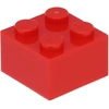 Image de 50 pièces LEGO, pièce c. 3003 en rouge (Rouge)