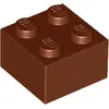 Image de 1 pièce LEGO, pièce c. 3003 en brun rougeâtre