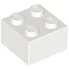 Image de 1 pièce LEGO, pièce c. 3003 en blanc (Blanc)
