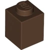 Image de 50 pièces Lego, pièces n° 3005 en brun (Reddish Brown)