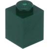 Image de 25 pièces LEGO, pièce c. 3005 en vert foncé