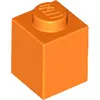 Image de 1 pièce LEGO, pièce c. 3005 en orange (orange)