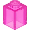 Image de 25 pièces LEGO, pièce c. 3005 en rose foncé trans (rose foncé trans)