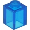 Image de 50 pièces LEGO, pièce c. 3005 en bleu foncé trans (bleu foncé trans)