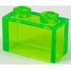 Image de 25 pièces LEGO, pièce c. 3065 en vert clair transparent