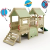 Image de Structure d'escalade pour les tout-petits Wickey My First Playground 2 avec tunnel de jeu, couleur verte