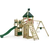 Image de Tour de jeux Fatmoose RiverRun Royal XXL avec balançoire et toboggan, couleur verte