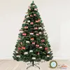 Image de COMHOMA Arbre de Noël artificiel Décoration de Noël 195cm Matériau PVC avec 910 pointes Branches épaissies Pliable avec noeuds décoratifs & carte de voeux