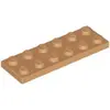 Image de Lego® 2x6 plaque 3795 - 100 pièces Nougat moyen