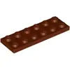 Image de Lego® 2x6 plaque 3795 - 100 pièces rouge-brun