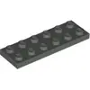 Image de Lego® 2x6 plaque 3795 - 10 pièces gris foncé