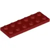 Image de Lego® 2x6 planche 3795 - 10 pièces rouge foncé