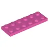 Image de Lego® 2x6 plaque 3795 - 1 pièce rose foncé