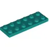 Image de Lego® 2x6 plaque 3795 - 1 pièce turquoise foncé