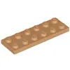 Image de Lego® 2x6 plaque 3795 - 250 pièces Nougat moyen