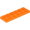 Image de Lego® 2x6 plaque 3795 - 50 pièces orange