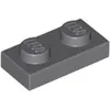 Image de Lego® 100x 1x2 plaques 3023 - Plaque gris bleu foncé - Dark Bluish Gray