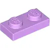 Image de Lego® 100x 1x2 assiettes 3023 - Assiette Medium Lavender - Medium Lavender