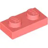 Image de Lego® 10x 1x2 Assiettes 3023 - Assiette Corail - Corail