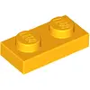 Image de Lego® 10x 1x2 assiettes 3023 - Assiette Helles Hellorange - Orange clair lumineux