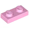 Image de Lego® 10x 1x2 Assiettes 3023 - Assiette Hellrosa - Rose vif